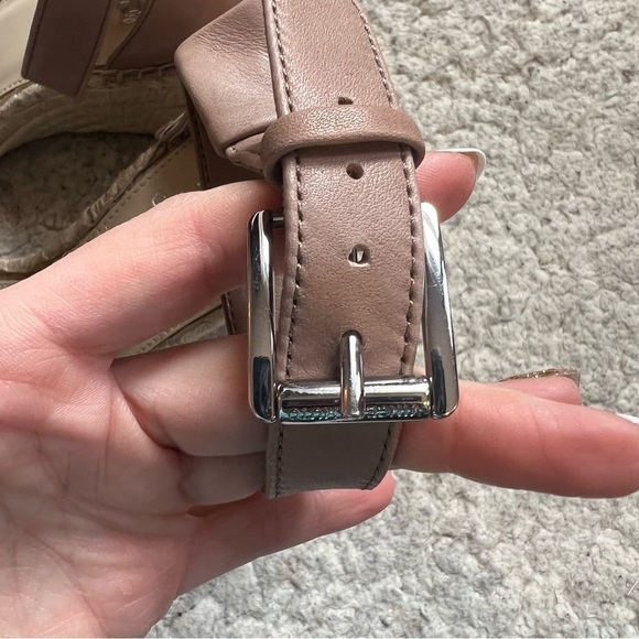 Vince Camuto: Valissa Woven Leather Vamp Espadrille Ankle Strap Wedges Sz 8.5 - Picture 10 of 12